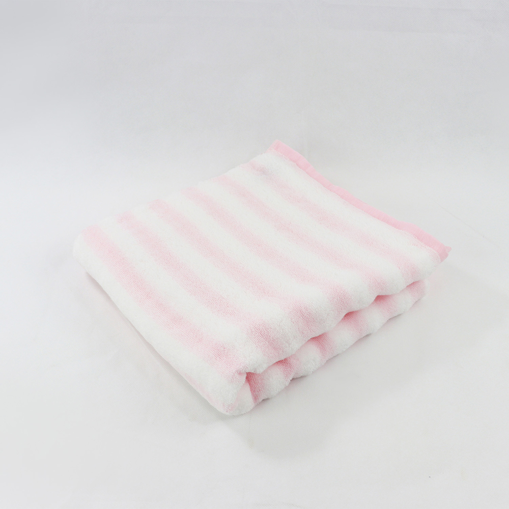 JOGAN日本成願毛巾 Airfeeling 朵朵雲系列 純棉浴巾 線條粉